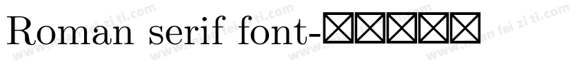 Roman serif font字体转换